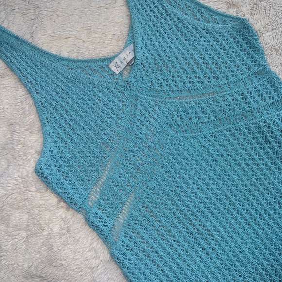 Crotchet Knit Dress With High Slit - Picture 2 of 3
